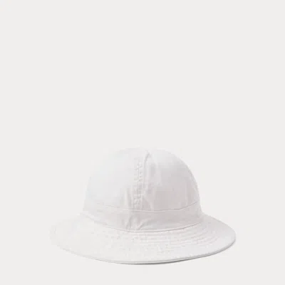Polo Ralph Lauren Reversible Cotton Twill Bucket Hat In White