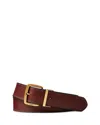 Polo Ralph Lauren Reversible Leather Belt In Brown,black Bear