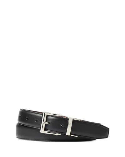 Polo Ralph Lauren Reversible Leather Dress Belt In Black,brown