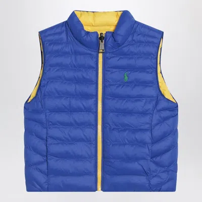 Polo Ralph Lauren Reversible Padded Vest In Sapphire Blue/yellow