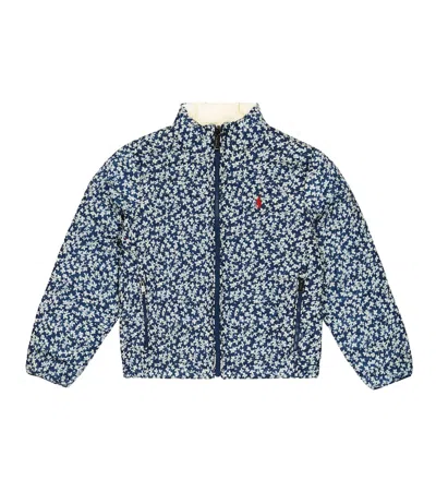 Polo Ralph Lauren Kids' Reversible Puffer Jacket In Gabrielle Floralherbal Milk
