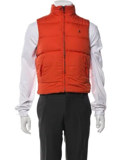 Pre-owned Polo Ralph Lauren Reversible Puffer Vest Vest In Orange