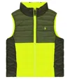 Polo Ralph Lauren Wendbare Steppweste In Dark Sage/safety Yellow
