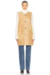 Polo Ralph Lauren Reversible Sherpa Shearling Vest In Vintage Saddle & Cream