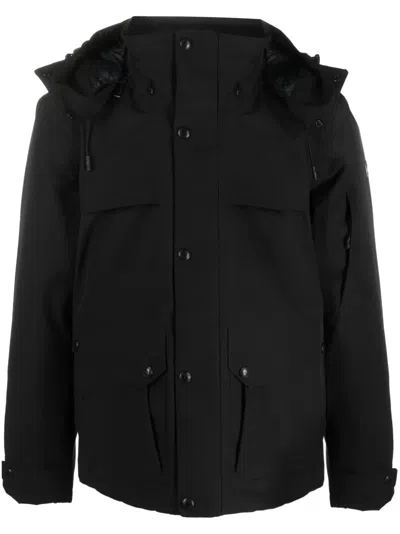 Polo Ralph Lauren Rhodes Logo-patch Hooded Jacket In Black