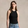 Polo Ralph Lauren Rib-knit Cotton Tank In Black