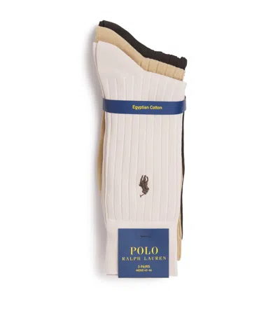 Polo Ralph Lauren Rib-knit Polo Pony Socks In Multi