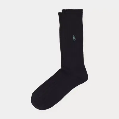 Polo Ralph Lauren Rib-knit Trouser Socks In Black