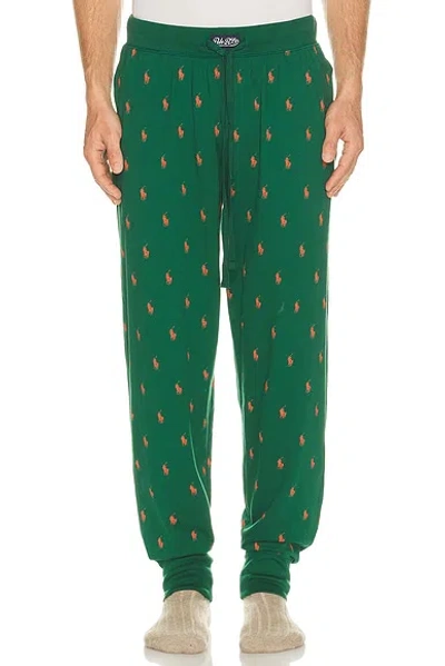 Polo Ralph Lauren Rib Waistband Pajama Jogger In Green