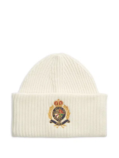 Polo Ralph Lauren Ribbed Beanie Hat In Neutral
