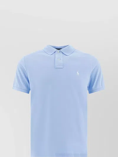 Polo Ralph Lauren Ribbed Collar Polo Shirt With Short Sleeves