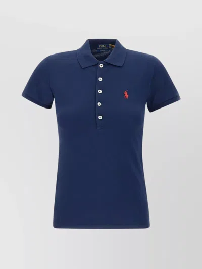 POLO RALPH LAUREN RIBBED COLLAR SLIM FIT COTTON POLO