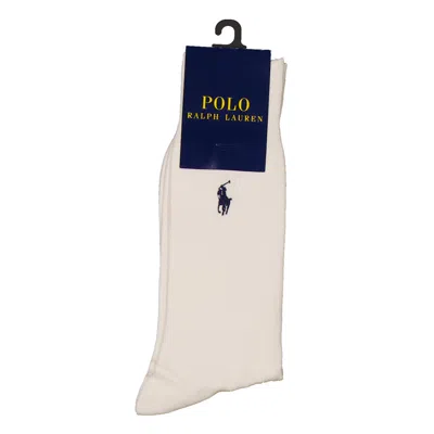 Polo Ralph Lauren Ribbed Cotton Blend Socks In Neutral