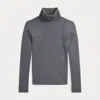 Polo Ralph Lauren Kids' Ribbed Cotton-blend Turtleneck In Med Flannel Heather