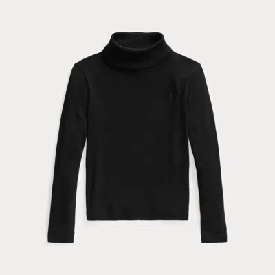 Polo Ralph Lauren Kids' Ribbed Cotton-modal Turtleneck In Polo Black
