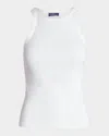 Polo Ralph Lauren Ralph Lauren Ribbed Cotton Tank Top In White