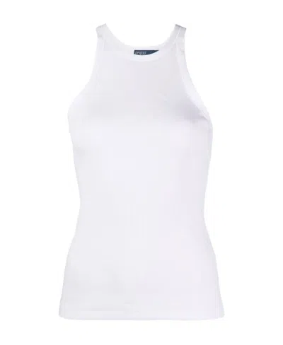 Polo Ralph Lauren Ribbed Cotton Tank Top In White