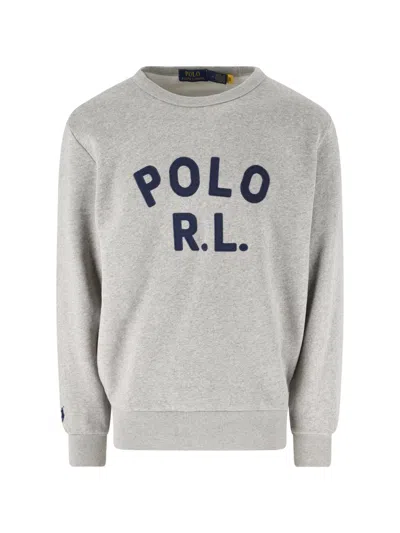 Polo Ralph Lauren Ribbed Cotton-blend Crewneck Sweater For Men In Green