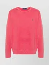 POLO RALPH LAUREN RIBBED CREWNECK KNIT SWEATER WITH LONG SLEEVES