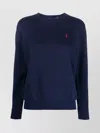 Polo Ralph Lauren Ribbed Crewneck Knitwear Long Sleeves In Blue