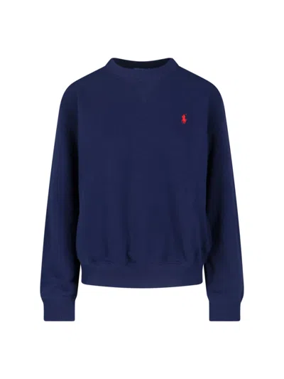 Polo Ralph Lauren Ribbed Crewneck Sweater In Blue