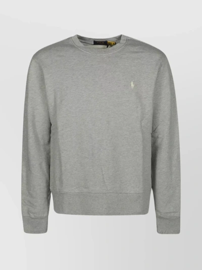 POLO RALPH LAUREN RIBBED CREWNECK SWEATER WITH LONG SLEEVES