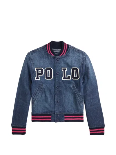 Polo Ralph Lauren Kids' Ribbed Denim Jacket In Blue
