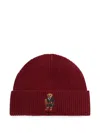 Polo Ralph Lauren Ribbed-knit Beanie Hat In Burgundy
