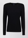 Polo Ralph Lauren Black Wool-cashmere Blend Cable Knit Sweater In Black