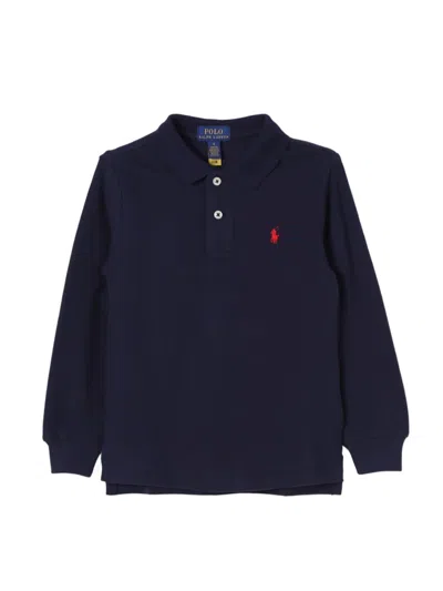 Polo Ralph Lauren Ribbed Knit Polo Top For Kids In Multi