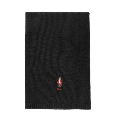 Polo Ralph Lauren Ribbed Knit Scarf In Neutral