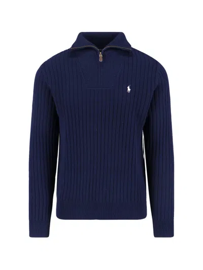 POLO RALPH LAUREN RIBBED LOGO SWEATER