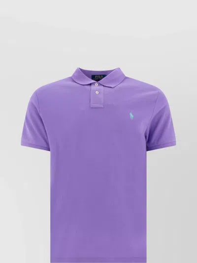 POLO RALPH LAUREN RIBBED POLO SHIRT SHORT SLEEVES