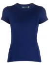 Polo Ralph Lauren Ribbed Short-sleeved T-shirt In Blue
