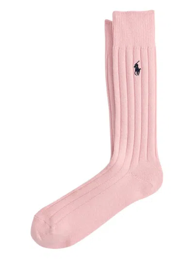 Polo Ralph Lauren Ribbed Socks In Pink