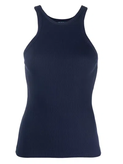 Polo Ralph Lauren Ribbed Tank Top In Blue