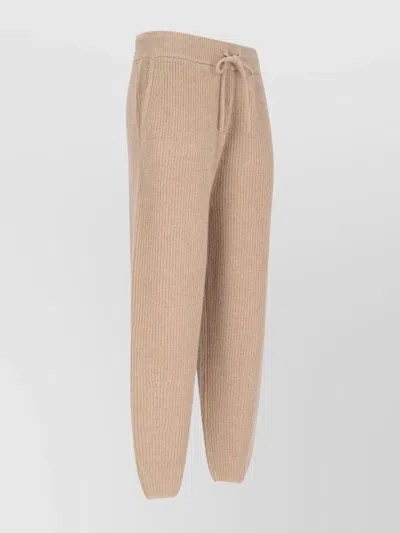 POLO RALPH LAUREN RIBBED TEXTURE STRAIGHT TROUSERS WITH ELASTIC WAISTBAND