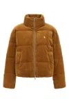 Polo Ralph Lauren Corduroy Quilted Puffer Jacket In Brown