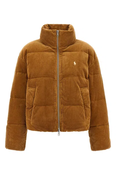 POLO RALPH LAUREN RIBBED VELVET DOWN JACKET