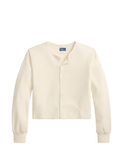 Polo Ralph Lauren Ribbed-trim Button-up Cardigan In Neutral
