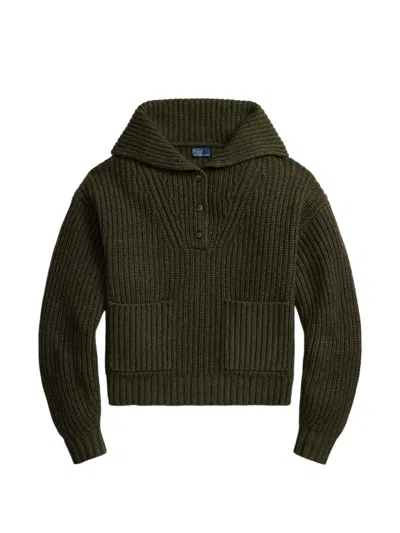 Polo Ralph Lauren Cotton And Wool-blend Sweater In Green