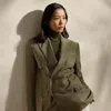 Polo Ralph Lauren Richie Glen Plaid Tweed Jacket In Tan/moss