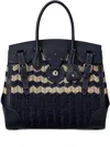Polo Ralph Lauren Ricky 33 Raffia Tote Bag In Blue