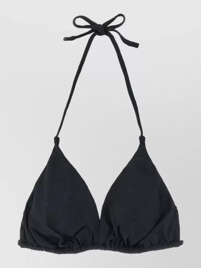 Polo Ralph Lauren Ricky Bikini Top Halter Neck Triangle Cups In Black