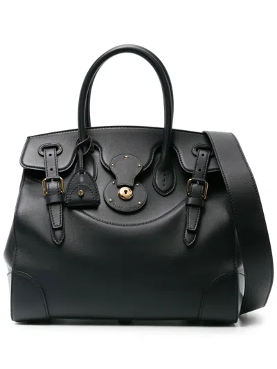 Polo Ralph Lauren Ricky Leather Tote Bag In Blue