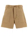 Polo Ralph Lauren Denim Shorts With Frayed Hem And Pockets