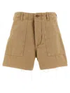 Polo Ralph Lauren Denim Shorts With Frayed Hem And Pockets