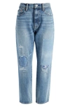 POLO RALPH LAUREN RIPPED & REPAIRED TAPERED JEANS