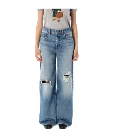 POLO RALPH LAUREN POLO RALPH LAUREN DISTRESSED STRAIGHT-LEG JEANS