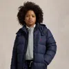 Polo Ralph Lauren Ripstop Down Hooded Jacket In Newport Navy